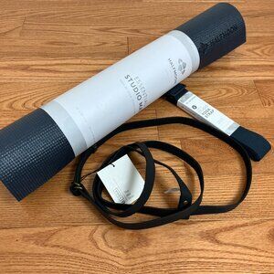 YOGA BUNDLE • Yoga mat, pleather carry strap & practice strap • NWT